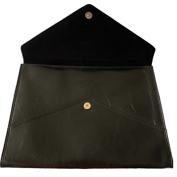 Laptop Clutch Bag Sonix Black Onyx Vegan Leather Velvet Lined Magnetic Snap NEW - Picture 3 of 8